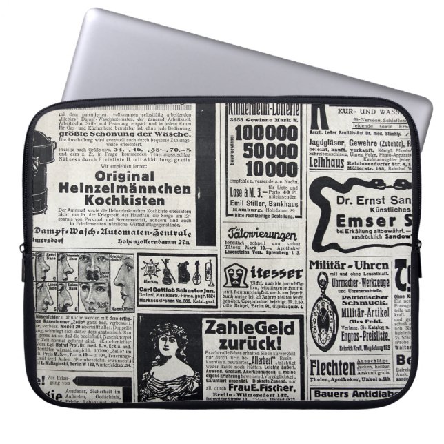 Historischer Kiew: Illustration der Zeitung 1917 Laptopschutzhülle (Vorderseite)