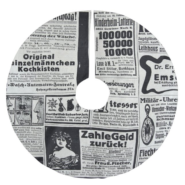 Historischer Kiew: Illustration der Zeitung 1917 Polyester Weihnachtsbaumdecke (Vorderseite)
