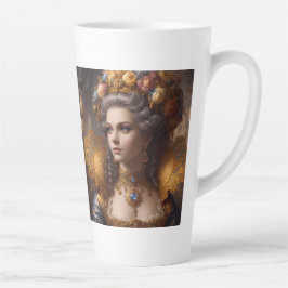 Historischer königlicher Lady Latte Becher 12 oz & Milchtasse