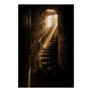 Historischer Leuchtturm Windende Treppe Sonnenstra Poster