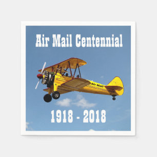 Historischer Luftpostdienst Centennial Serviette