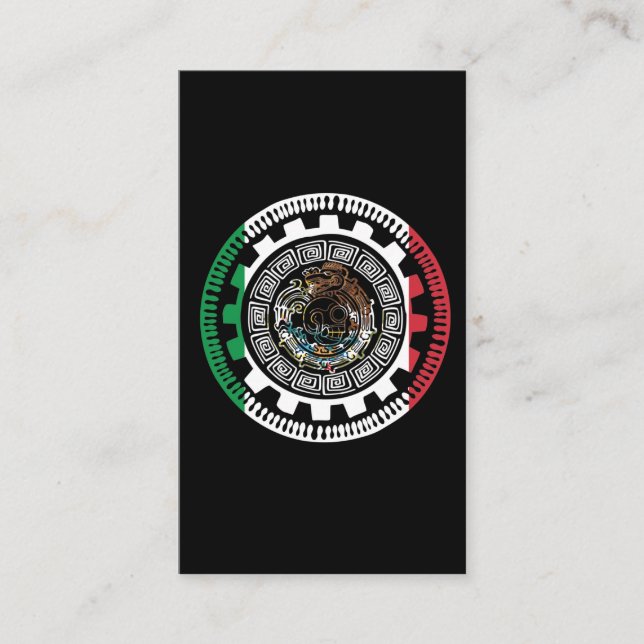 Historischer Mexikanischer Azteken-Maya-Kalender Visitenkarte (Vorderseite)