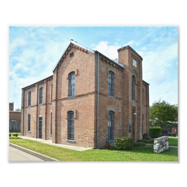 Historischer Panola Landkreis Jail, Carthage, Texa Fotodruck (Vorne)