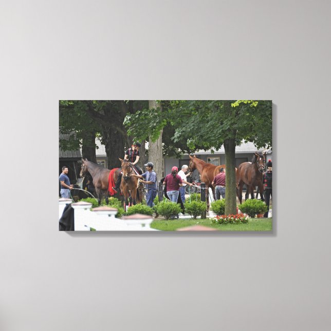 Historischer Rennkurs in Saratoga "Phipps Stables" Leinwanddruck (Vorderseite)
