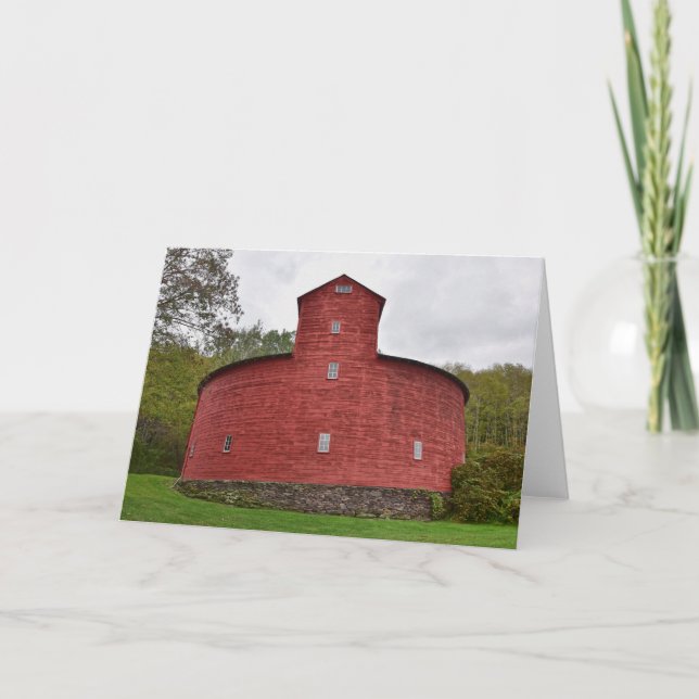 Historischer Roter Stall, Halcottsville, New York Karte (Vorderseite)