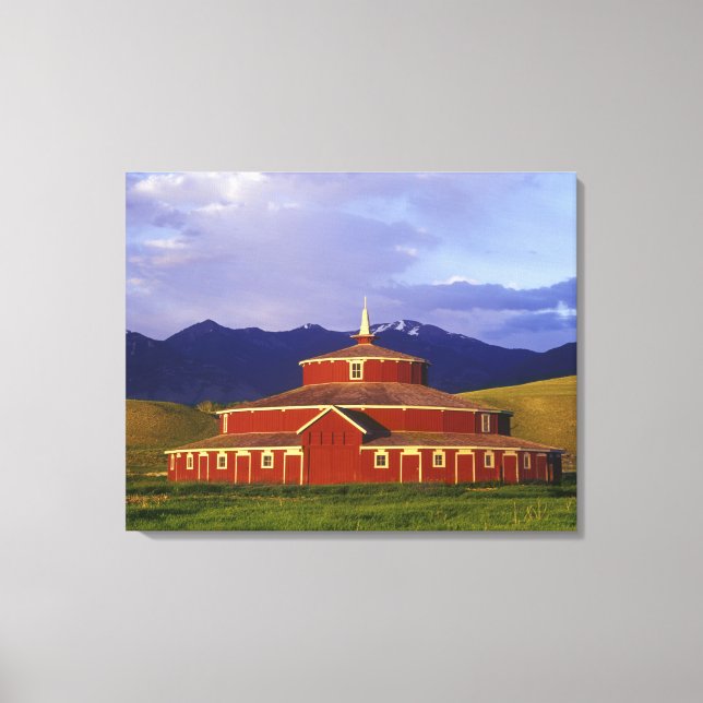 Historischer Rundstall an den Twin Bridges Montana Leinwanddruck (Vorderseite)