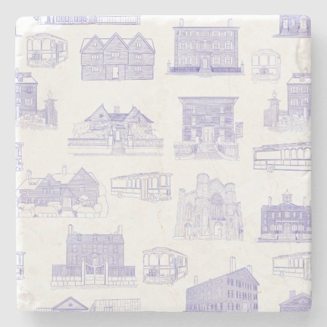 Historischer Salem MA Untersetzer (Vorderseite)