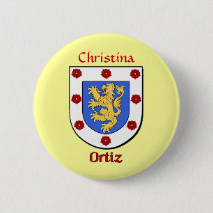 Historischer Schild personalisiert Ortiz Button