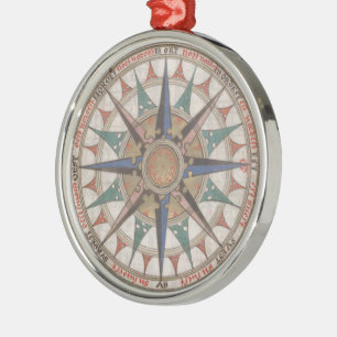 Historischer Seekompaß (1543) Ornament Aus Metall