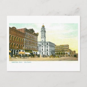 Historischer Stadtplatz, Canton, Ohio Postkarte