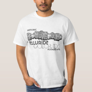 Historischer Telluride Colorado Kleiner Stadtwert T-Shirt