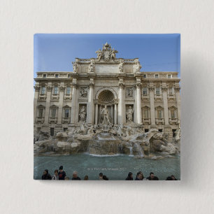 Historischer Trevi-Brunnen in Rom, Italien Button