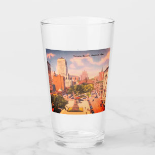 Historischer Victoria Square, Montreal, Quebec, Ka Glas