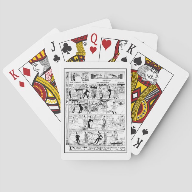 Historischer Vintager Harry Cartoon 1918 Spielkarten (Rückseite)