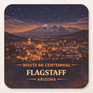 Historisches 1926-2026 Jubiläum Flagstaff Arizona Rechteckiger Pappuntersetzer