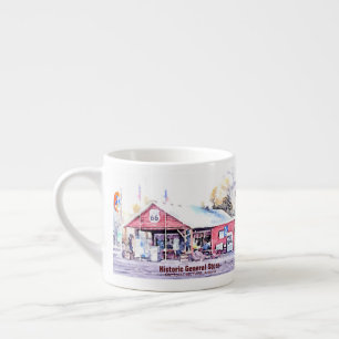 Historisches Arizona-Gemischtwarenladen-Aquarell Espressotasse