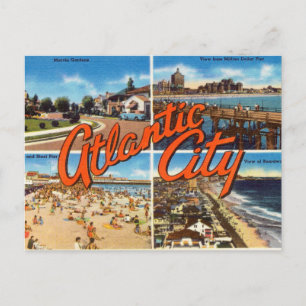 Historisches Atlantic City Postkarte