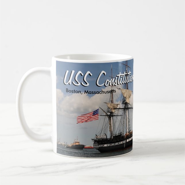 Historisches Boston USS Constitution Kaffeetasse (Links)