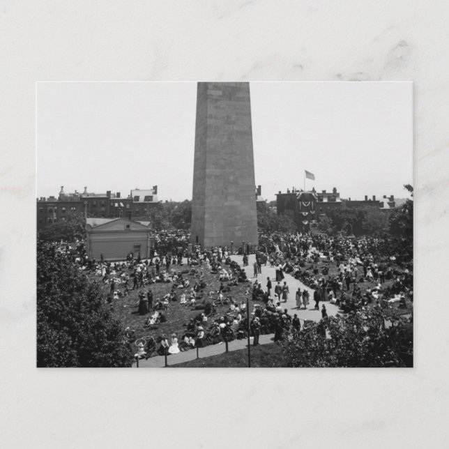 Historisches Bunker Hill Monument Fotografie Postkarte (Vorderseite)