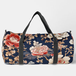 Historisches chinesisches Stoffmuster Duffle Bag
