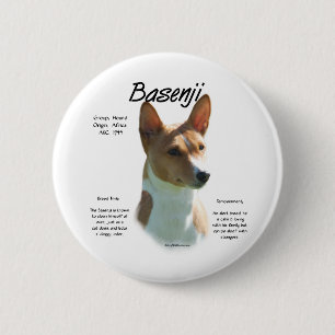 Historisches Design der Kastanie Basenji, alles üb Button