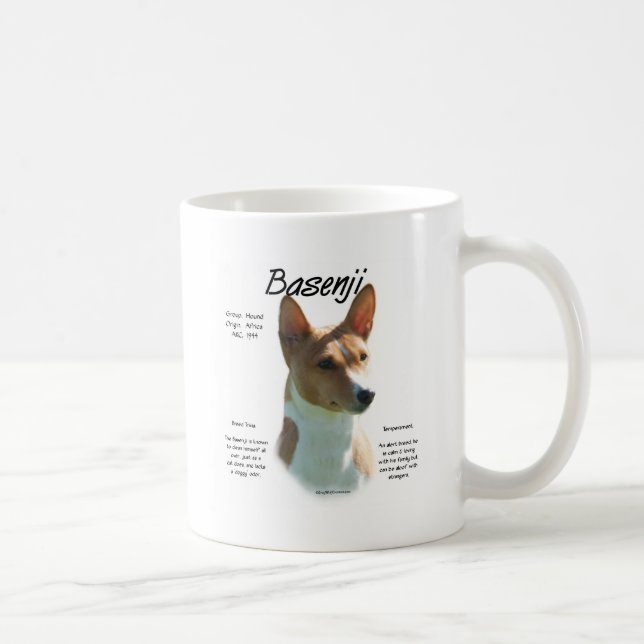 Historisches Design der Kastanie Basenji, alles üb Kaffeetasse (Rechts)
