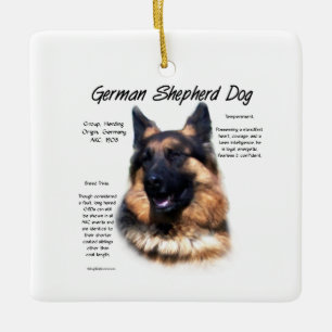 Historisches Design des deutschen Schäferhundes (L Keramikornament