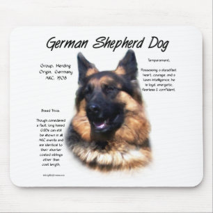 Historisches Design des deutschen Schäferhundes (L Mousepad