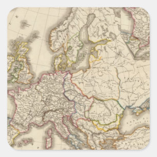 Historisches Europa Quadratischer Aufkleber