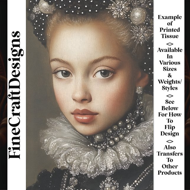 Historisches Fantasieportrait Frau BG1 Decoupage Seidenpapier (Von Creator hochgeladen)