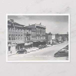 Historisches Foto des Stadtplatzes von Pittsfield Postkarte