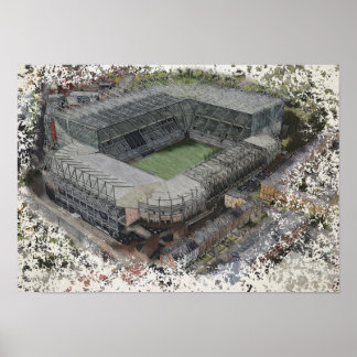 Historisches Fußballstadion in Newcastle upon Tyne Poster