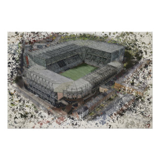 Historisches Fußballstadion in Newcastle upon Tyne Poster