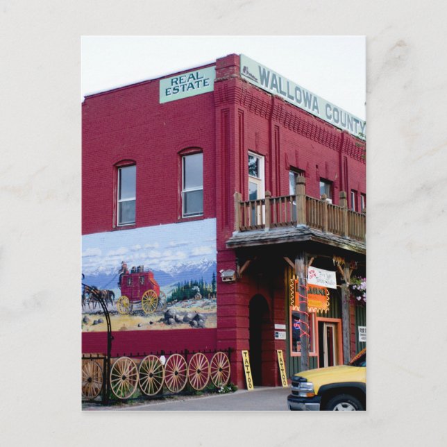 Historisches Gebäude an der Main Street, Joseph, O Postkarte (Vorderseite)