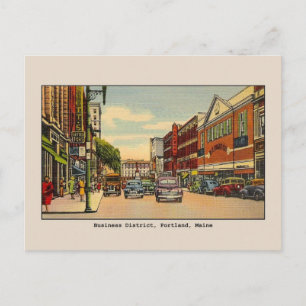 Historisches Geschäftsviertel, Portland, ME Postkarte