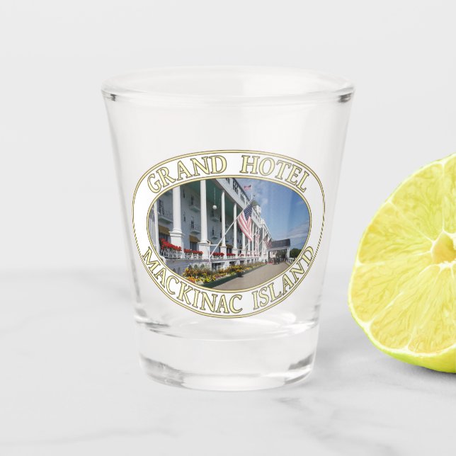 Historisches Grand Hotel auf der Insel Mackinac, M Schnapsglas (Vorderseite)