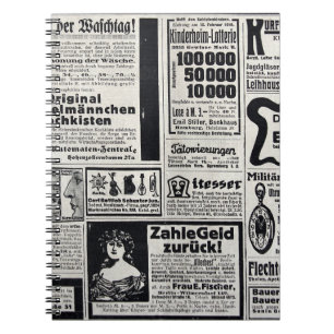 Historisches Kiew: Zeitungsillustration 1917 Notizblock