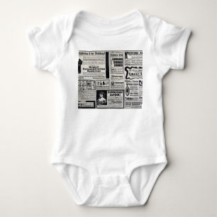 Historisches Kiew: Zeitungsillustration von 1917 Baby Strampler