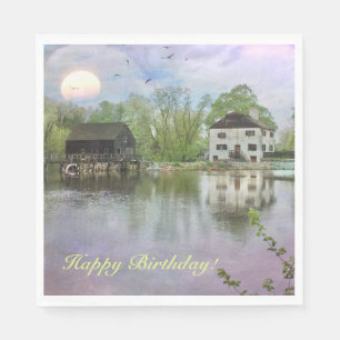Historisches Land glücklich Geburtstag Serviette