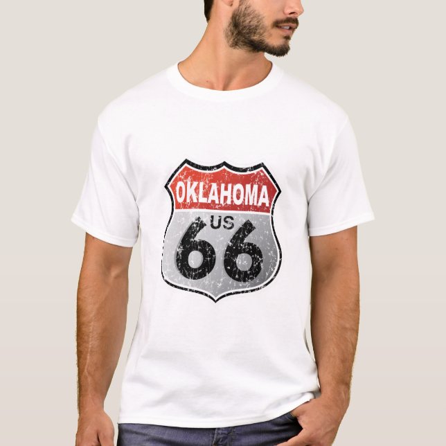Historisches Landstraßen-Verkehrsschild T-Shirt (Vorderseite)