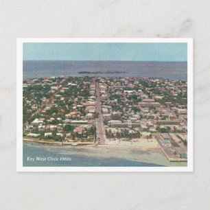 Historisches Luftbild von Key West aus den 1960er Postkarte