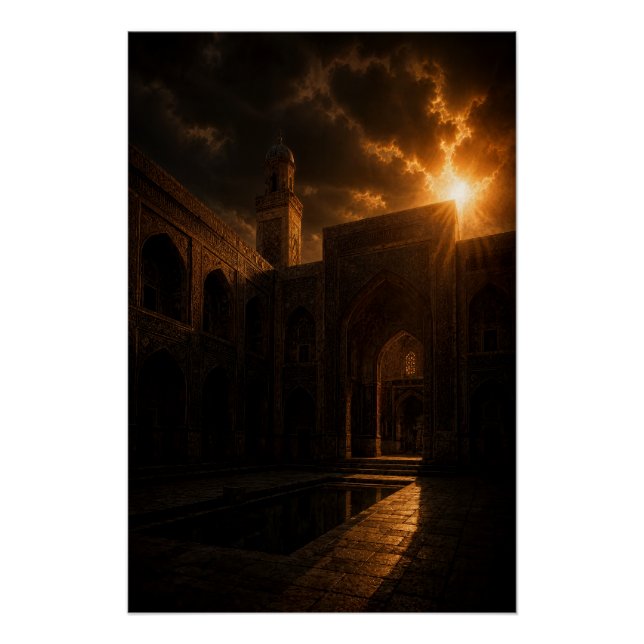 Historisches Madrasa-Hofplakat Poster (Vorderseite)