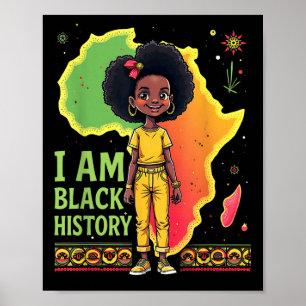 Historisches Monat Afrikanisches Butterfly-Kind-Mä Poster