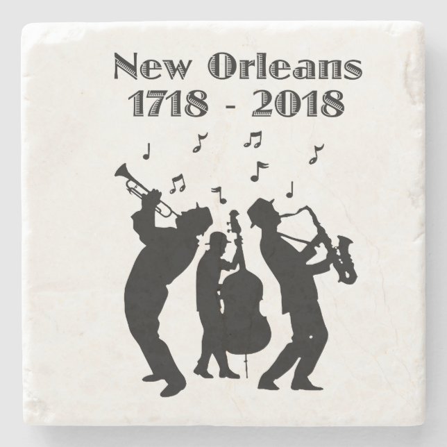 Historisches New Orleans Dreihundertjährig Steinuntersetzer (Vorderseite)