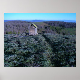 Historisches Outhouse am Bald Feuer Ausblick Poster