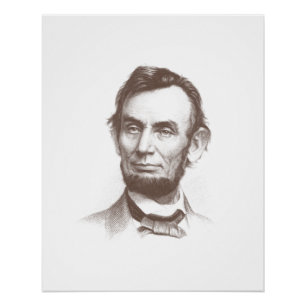 Historisches Porträt von Präsident Abraham Lincoln Poster