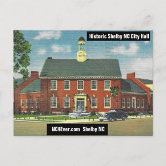 Historisches Rathaus Shelby NC Postkarte