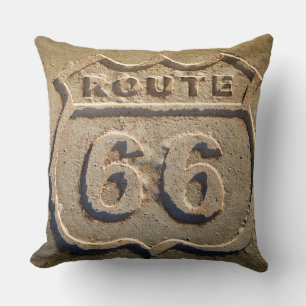 Historisches Schild der Route 66, Arizona Kissen