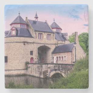 Historisches Stadttor in Brügge Steinuntersetzer