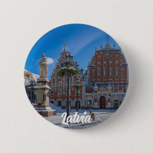 Historisches Stadtzentrum in Riga, Lettland Button